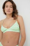 Двосторонній купальний бюстгальтер Billabong колір зелений м'яка чашечка Двосторонній купальний бюстгальтер Billabong колір зелений м'яка чашечка