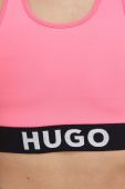 Спортивний бюстгальтер HUGO колір рожевий однотонний Спортивний бюстгальтер HUGO колір рожевий однотонний