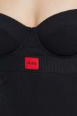 Боді HUGO колір чорний однотонний (3228998)