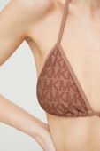 Купальний бюстгальтер MICHAEL Michael Kors колір коричневий злегка ущільнена чашечка (3166301)