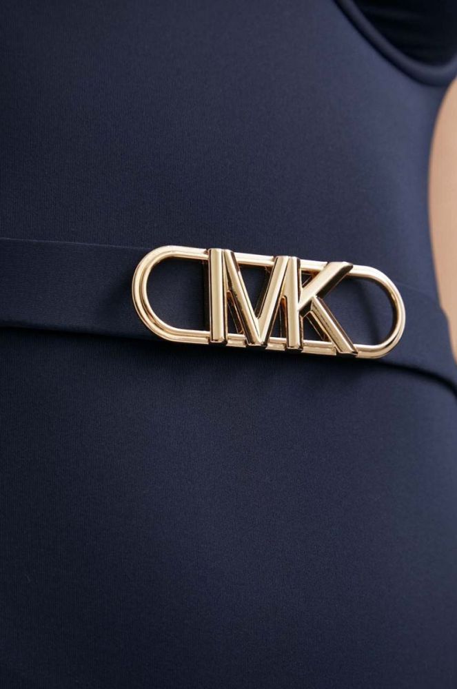 Суцільний купальник MICHAEL Michael Kors колір синій м'яка чашечка фото 5