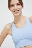 Спортивний бюстгальтер Tommy Hilfiger однотонний колір блакитний (3193868)