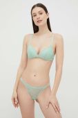 Бюстгальтер United Colors of Benetton колір зелений мереживо однотонний