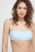 Купальний бюстгальтер United Colors of Benetton м'яка чашечка колір блакитний (3282244)