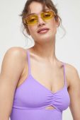 Суцільний купальник United Colors of Benetton колір фіолетовий м'яка чашечка