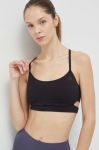 Бюстгальтер для йоги adidas Performance Studio колір чорний однотонний Бюстгальтер для йоги adidas Performance Studio колір чорний однотонний