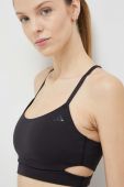 Бюстгальтер для йоги adidas Performance Studio колір чорний однотонний