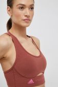 Спортивний бюстгальтер adidas by Stella McCartney TrueStrength колір коричневий