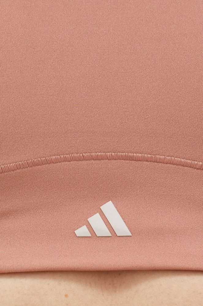 Бюстгальтер для йоги adidas Performance CoreFlow Luxe Studio колір помаранчевий однотонний фото 5