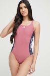 Суцільний купальник adidas Performance 3-Stripes Colorblock колір рожевий м'яка чашечка Суцільний купальник adidas Performance 3-Stripes Colorblock колір рожевий м'яка чашечка