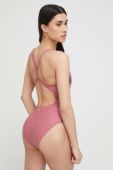 Суцільний купальник adidas Performance 3-Stripes Colorblock колір рожевий м'яка чашечка Суцільний купальник adidas Performance 3-Stripes Colorblock колір рожевий м'яка чашечка