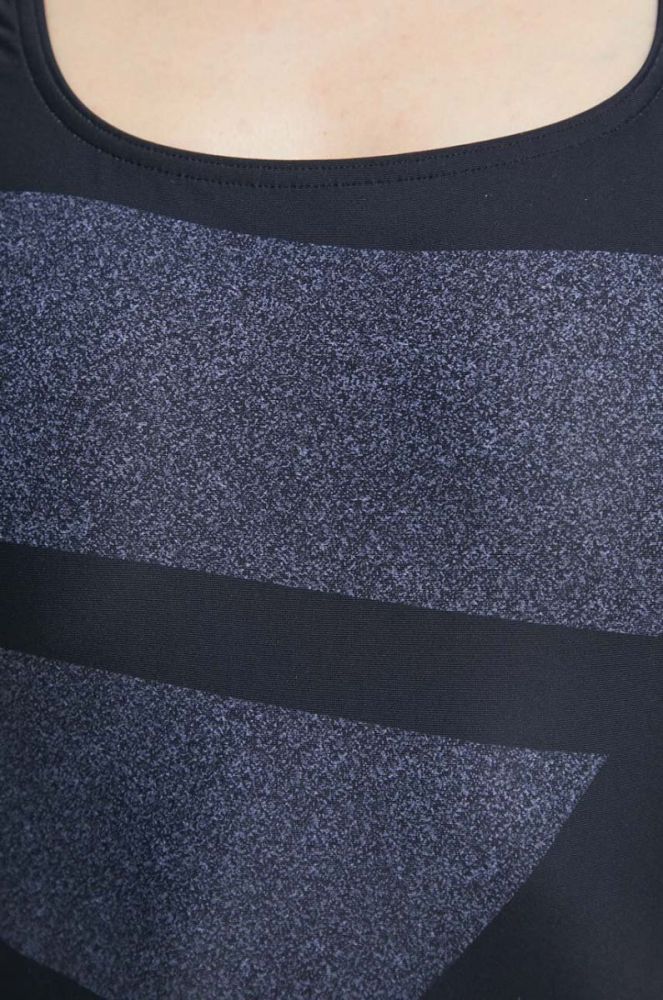 Суцільний купальник adidas Performance Big Bars Graphic колір чорний м'яка чашечка фото 4