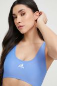 Суцільний купальник adidas Performance Colorblock злегка ущільнена чашечка колір блакитний Суцільний купальник adidas Performance Colorblock злегка ущільнена чашечка колір блакитний