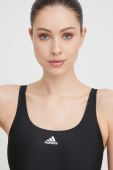 Суцільний купальник adidas Performance 3-Stripes колір чорний м'яка чашечка