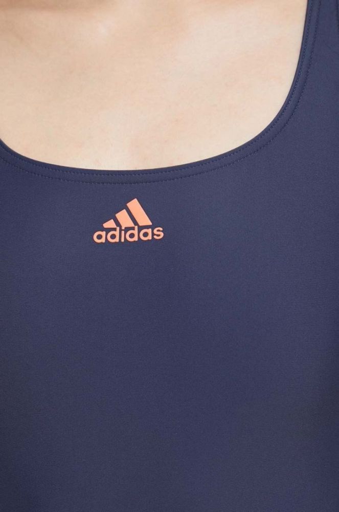 Суцільний купальник adidas Performance 3-Stripes м'яка чашечка колір блакитний (3199071) фото 4