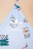 Роздільний дитячий купальник adidas Originals злегка ущільнена чашечка колір блакитний