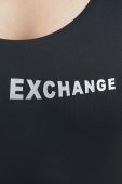Суцільний купальник Armani Exchange колір чорний м'яка чашечка Суцільний купальник Armani Exchange колір чорний м'яка чашечка