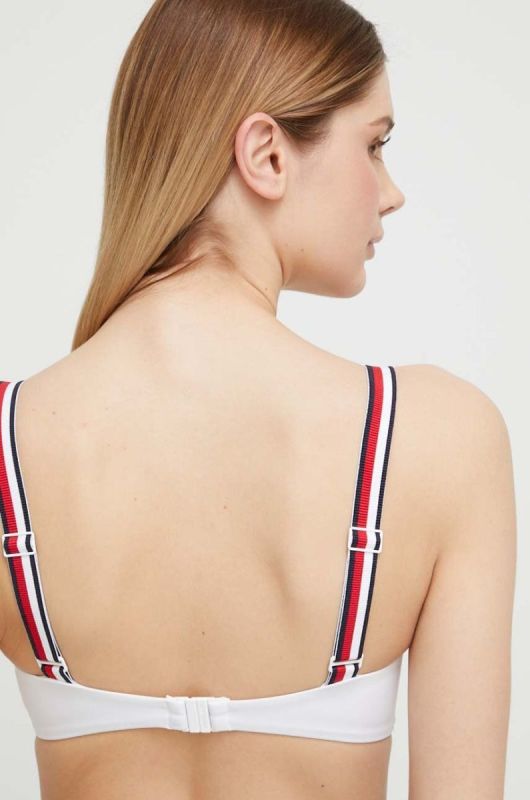 Купальний бюстгальтер Tommy Hilfiger колір білий м'яка чашечка (3152742) фото 2