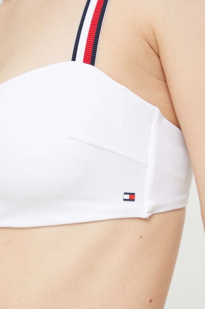 Купальний бюстгальтер Tommy Hilfiger колір білий м'яка чашечка (3152742) фото 3