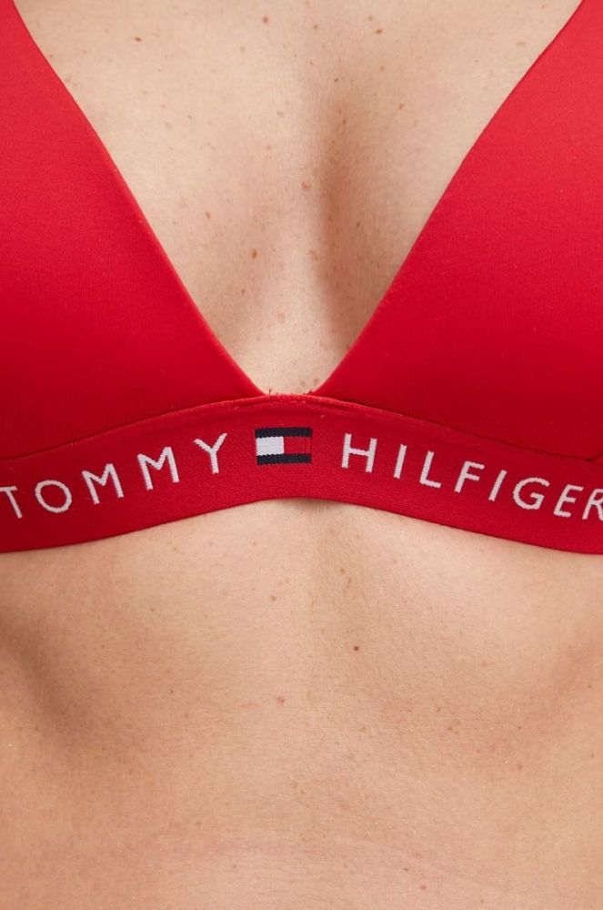 Купальний бюстгальтер Tommy Hilfiger колір червоний злегка ущільнена чашечка (2999431) фото 4