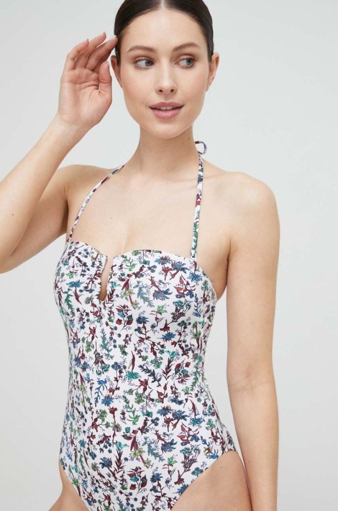 Суцільний купальник Tommy Hilfiger колір білий м'яка чашечка (3254100) фото 3