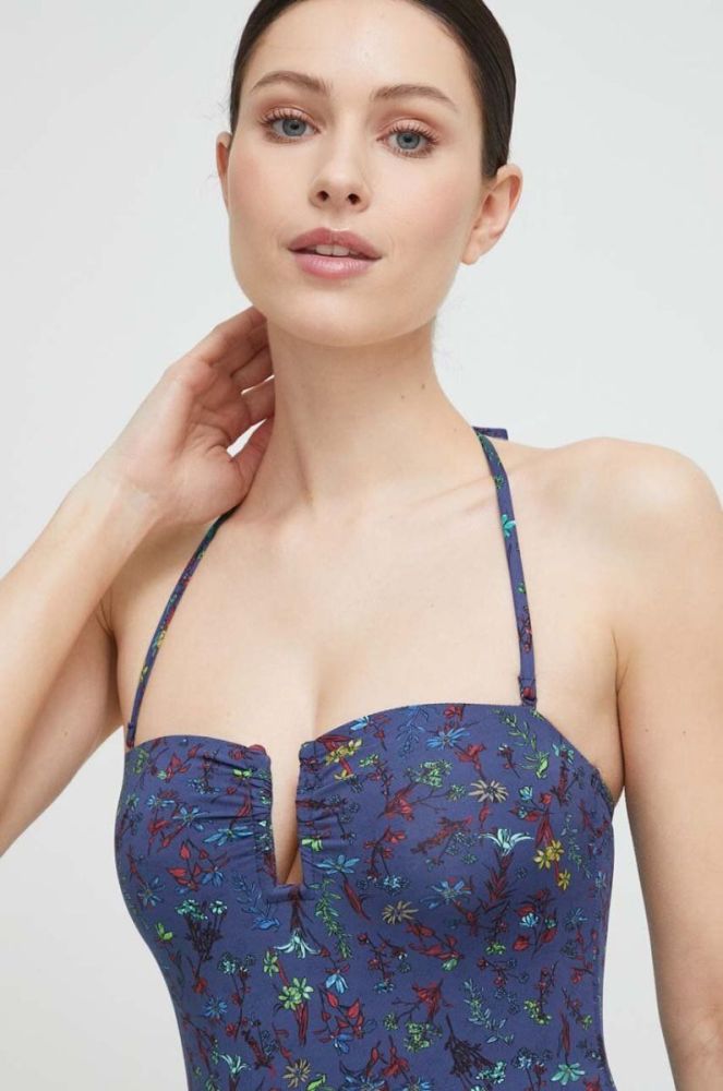 Суцільний купальник Tommy Hilfiger колір синій м'яка чашечка (3254105) фото 3