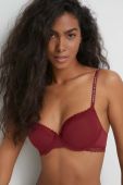 Бюстгальтер Tommy Hilfiger колір бордовий однотонний (2999506)