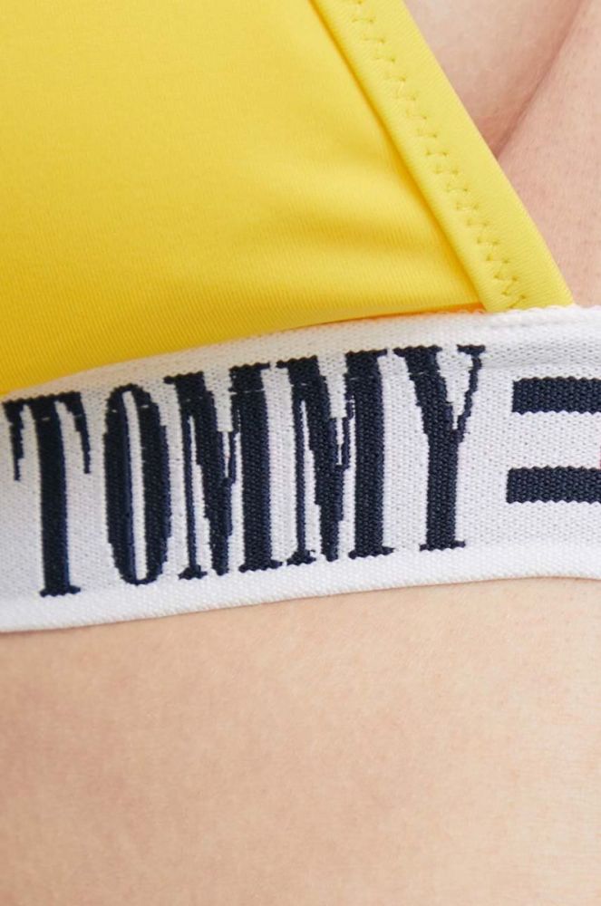 Купальний бюстгальтер Tommy Jeans колір жовтий злегка ущільнена чашечка (2999533) фото 5