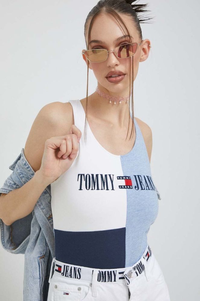 Боді Tommy Jeans жіночі колір білий