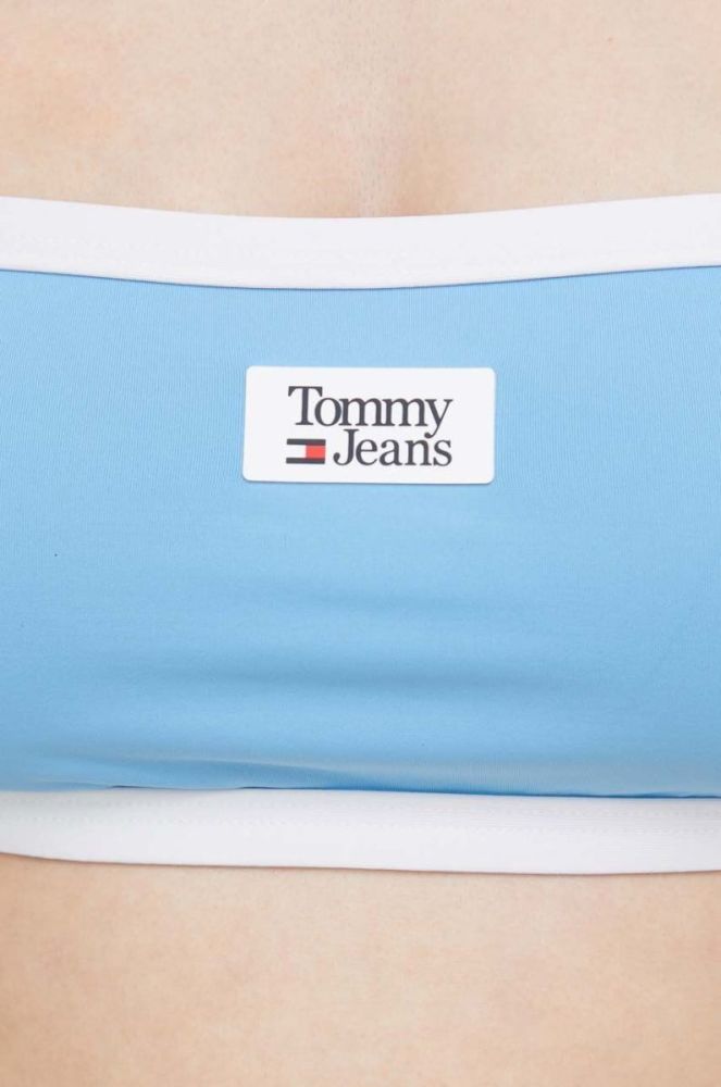 Купальний бюстгальтер Tommy Jeans м'яка чашечка колір блакитний (3069525) фото 3