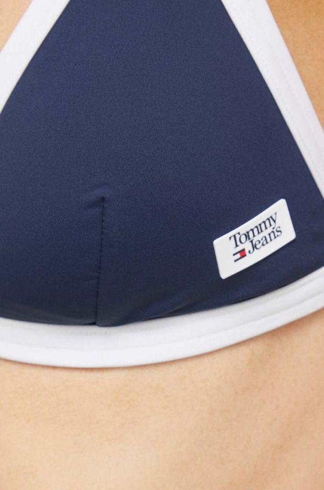 Купальний бюстгальтер Tommy Jeans колір синій злегка ущільнена чашечка (3069534) фото 4