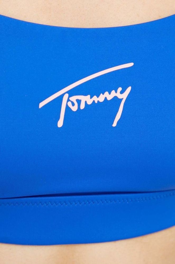 Купальний бюстгальтер Tommy Jeans колір синій м'яка чашечка (3115740) фото 4