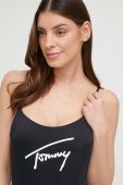 Суцільний купальник Tommy Jeans колір чорний м'яка чашечка (3115755)