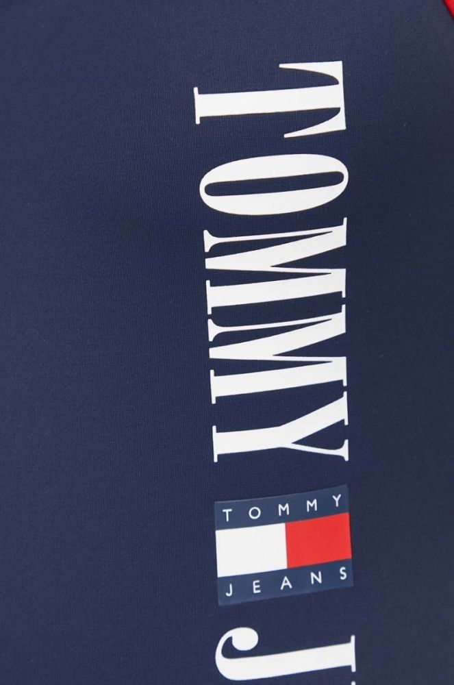 Суцільний купальник Tommy Jeans колір синій м'яка чашечка (3063545) фото 4