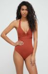 Суцільний купальник Max Mara Beachwear колір коричневий м'яка чашечка Суцільний купальник Max Mara Beachwear колір коричневий м'яка чашечка