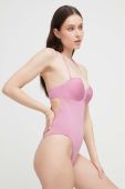 Суцільний купальник Max Mara Beachwear колір рожевий ущільнена чашечка Суцільний купальник Max Mara Beachwear колір рожевий ущільнена чашечка