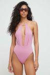 Суцільний купальник Max Mara Beachwear колір рожевий м'яка чашечка Суцільний купальник Max Mara Beachwear колір рожевий м'яка чашечка