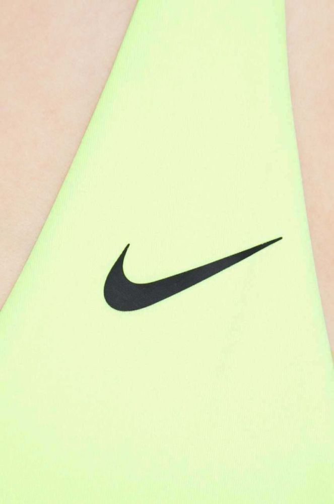Купальний бюстгальтер Nike Essential колір зелений м'яка чашечка фото 4