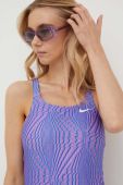 Суцільний купальник Nike колір фіолетовий м'яка чашечка (3336245)