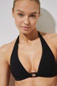 Купальний бюстгальтер women'secret SWIM ICONS колір чорний злегка ущільнена чашечка 6485476
