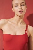 Суцільний купальник women'secret SWIM ICONS колір червоний ущільнена чашечка 5525800