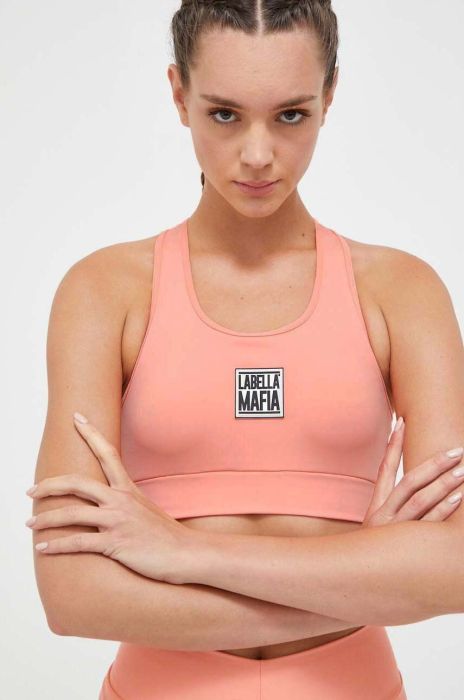 Спортивний бюстгальтер LaBellaMafia Go On колір помаранчевий однотонний Спортивний бюстгальтер LaBellaMafia Go On колір помаранчевий однотонний