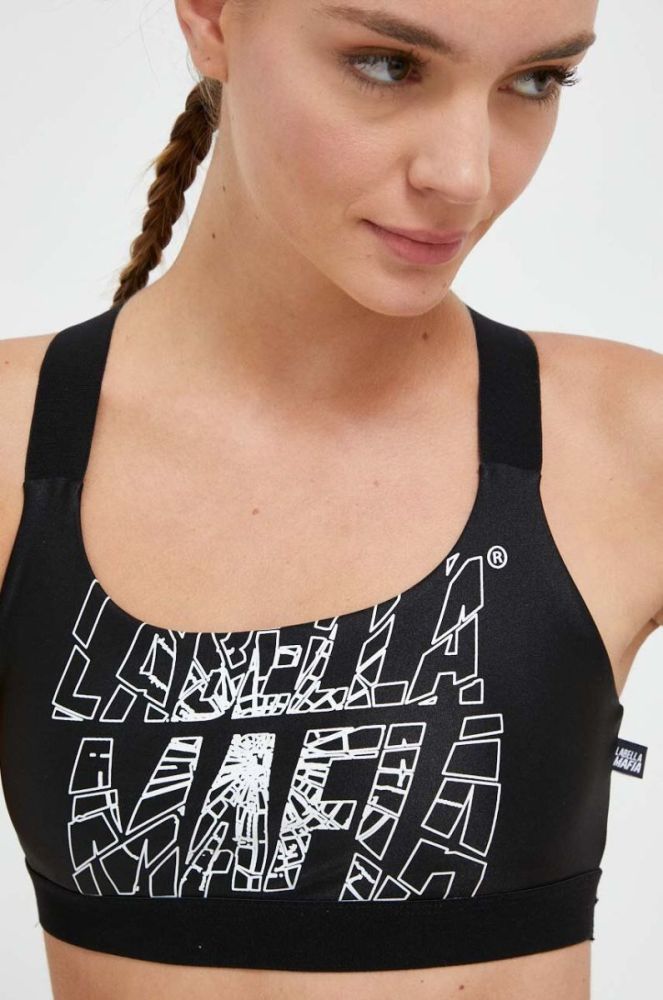 Спортивний бюстгальтер LaBellaMafia Hardcore Ladies колір чорний фото 5