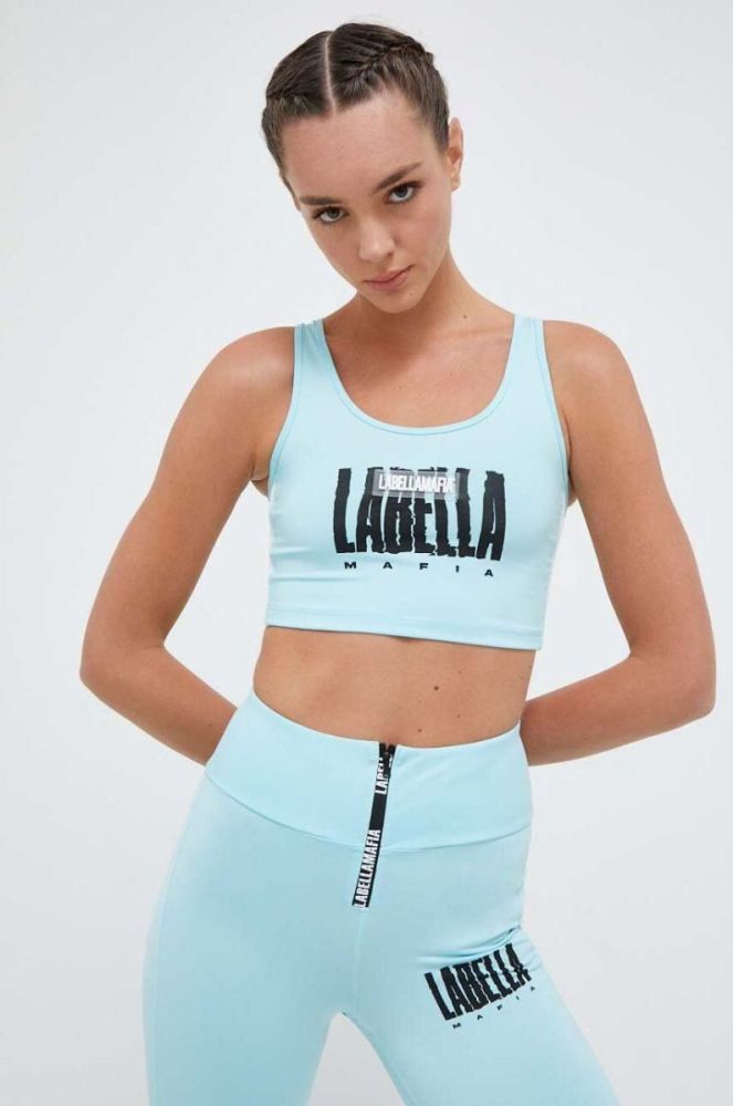 Спортивний бюстгальтер LaBellaMafia Acqua колір блакитний фото 4