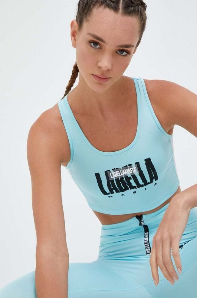 Спортивний бюстгальтер LaBellaMafia Acqua колір блакитний фото 6