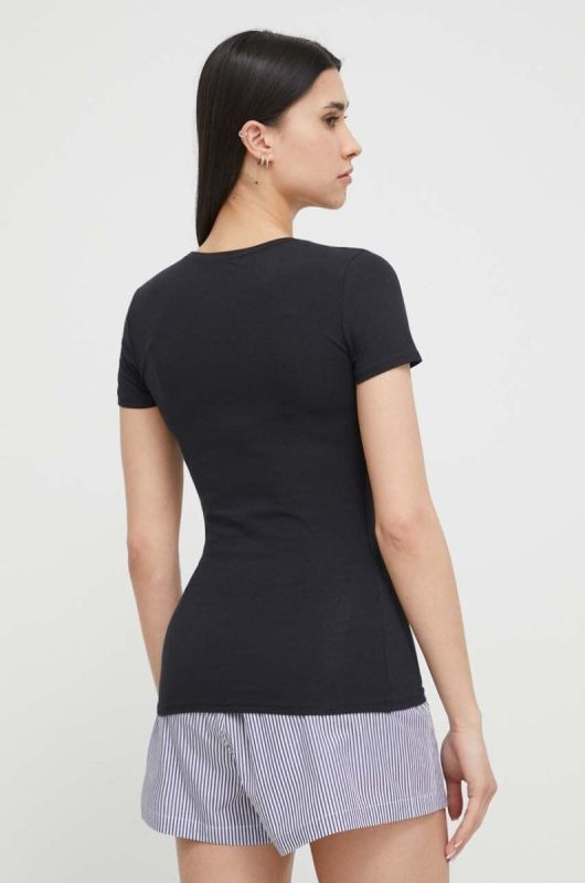 Піжамна футболка Polo Ralph Lauren колір чорний фото 2