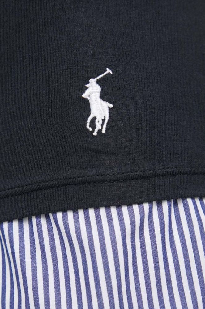 Піжамна футболка Polo Ralph Lauren колір чорний фото 5