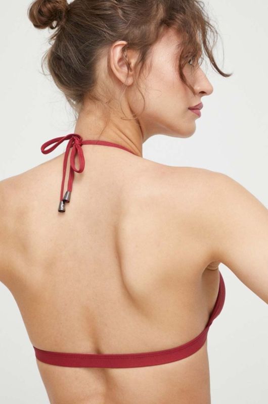 Купальний бюстгальтер Trussardi колір бордовий злегка ущільнена чашечка (3277070) фото 2
