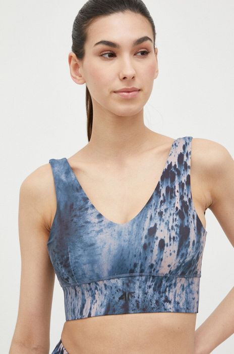 Бюстгальтер для йоги 4F колір синій візерунок Бюстгальтер для йоги 4F колір синій візерунок