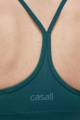 Бюстгальтер для йоги Casall колір зелений однотонний